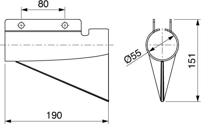 Alternative view of ДЪРЖАЧ ЗА СУПОРТ ЗА КАЛНИК УСИЛЕН Ф54