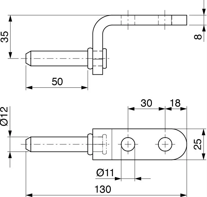 Alternative view of ПАЛЕЦ ПОЦИНКОВАН Ф12