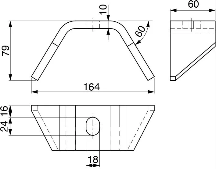 Alternative view of СУПОРТ ЗА ЗАХВАЩАНЕ НА ШАСИ SP10