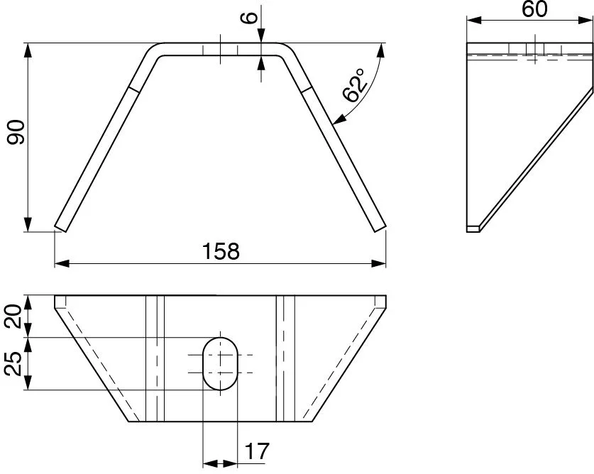 Alternative view of СУПОРТ ЗА ЗАХВАЩАНЕ НА ШАСИ SP6 (СРЕДНА СЕРИЯ)