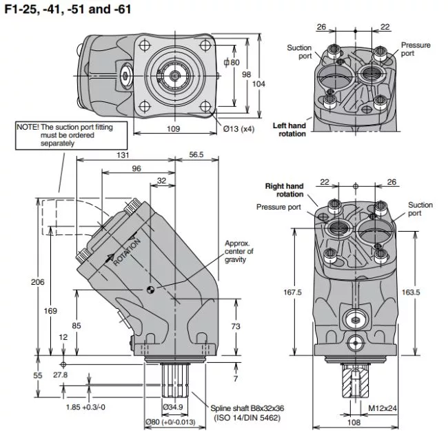 Alternative view of АКСИАЛНО БУТАЛНА ПОМПА F1-025-R (3781024) - 25Л.