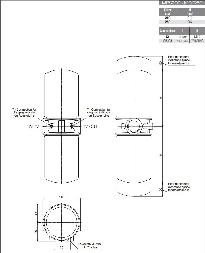 ФИЛТЪРНО ТЯЛО SPINON MPS 200/250 ЗА 2 БРОЯ ФИЛТЪРНИ ЕЛЕМЕНТА - Image 3